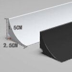 (120 cm - blanc) bande d'arr�t d'eau en silicone pliable de 3 m pour comptoir de cuisine, salle de bain, ...