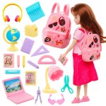 120 pices de maison de poupe et accessoires d'apprentissage lele barbie mini ordinateur portable jouets ...