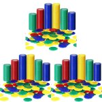 1200 pices de jetons de poker en plastique jetons de 4 couleurs carte de compteur pour au compter la ...
