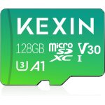 128gb micro sd card contains sd adapter, 128gb microsdxc full hd & 4k uhd uhs - i u3 v30 a1 micro sd ...