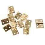 12pcs 1 / 12 maison de poupe miniature meubles armoire placard mini charnires - or