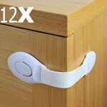 12x b�b� enfant s�curit� loquet serrures adh�sives pour frigidaire tiroirs placards seau d'aisances