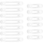 14 pieces furniture and drawer secures, 8 long + 6 short, cabinet and drawer locks without drilling with ...