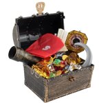 143 pices de trsors de pirate en plastique, trsor de gemme color pour jouer, fournitures de fte, ...