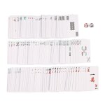 144pcs / set mah jong paper mahjong chinois de cartes a avec 2pcs ds portable voyage divertissement ...