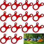14pcs boucle de verrouillage de r�glage de corde de vent (rouge), ajusteur de corde en alliage d'aluminium, ...