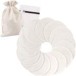 14pcs coussinets d'allaitement lavables, bambou bio coussinets d'allaitement avec sac a linge et sac ...