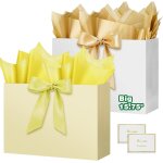 15. 75  sac cadeau, grand papier emballage cadeau anniversaire, vertical pochette cadeau grand format ...