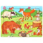 15 - forêt animal03 - puzzle 3d en bois 15x11cm, animaux de dessin animé, puzzle cognitif pour enfants, ... 15 - forêt animal03 - puzzle 3d en bois 15x11cm, animaux de dessin animé, puzzle cognitif pour enfants, ...