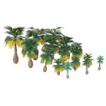 15 trains miniatures palmiers fort plage paysage diorama echelle n z 1: