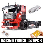 15002 - 570pcs - moulage technolo voiture peterbilt 389, conteneur lourd camion jouets avec fonction ...