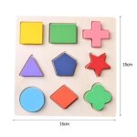 15cmx15cm - puzzle abc trieur de formes en bois, jouets d'apprentissage prcoce, puzzle alphabet et chiffres, ...