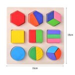 15cmx15cm - puzzle abc trieur de formes en bois, jouets d'apprentissage prcoce, puzzle alphabet et chiffres, ...