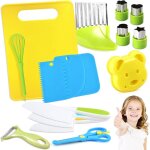16 pcs couteau montessori enfants, kit couteau s�curit� de cuisine pour enfants pour couper et cuire ...
