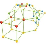 175 pcs kit de construction cabane pour enfants lumineux jouets de fort diy gar�on filles age 4 5 6 7 ...