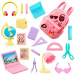 18 pcs baby house and lele barbie accessoires d'apprentissage pour b�b� mini ordinateur portable jouets ...