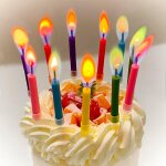 18 pices bougie anniversaire - bougies de flamme colores - sparklers bougies d'anniversaire, magic ...