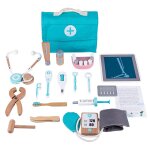 18 pi�ces enfants jeu de role en bois faire semblant dentiste boite a outils medecin ensemble de jeu ...