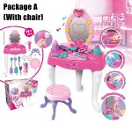 19 + pcs simulation belle commode enfants table de maquillage jouer ensemble jouet avec lumi�re led effet ...