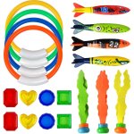 19 pièces plongée jouets de piscine pour les enfants comprend anneaux de plongée (4 pièces), toypedo ... 19 pièces plongée jouets de piscine pour les enfants comprend anneaux de plongée (4 pièces), toypedo ...