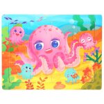 19 pieuvres - puzzle 3d en bois 15x11cm, animaux de dessin anim, puzzle cognitif pour enfants, jouets ...
