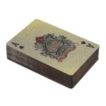 1pc 24k or cartes a jouer en plastique poker jeu deck foil pokers pack cartes carte etanche