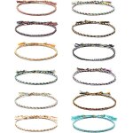 1pcs bracelets d'amitié 12 pcs multicolore tissé mince cordes cordon tressé réglable pour femme, adolescente ... 1pcs bracelets d'amitié 12 pcs multicolore tissé mince cordes cordon tressé réglable pour femme, adolescente ...