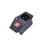 1pc interrupteur marche / arr�t prise avec prise femelle pour cordon d'alimentation arcade machine io ...