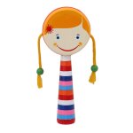 1pc sourire b�b� enfants enfants secouant en bois hochet tambour musical main cloche tambour jouet percussion ...