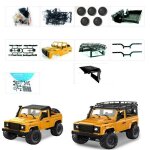 2. 4g 4wd rc car crawler monster truck sans batterie recepteur emetteur esc, jaune