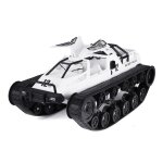 2. 4g drift rc tank car avec deux pistes en caoutchouc et deux pistes mentales avec lumires led rtr ...