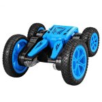 2. 4g rc car stunt drift deformation rock crawler roll car 360 degre flip kids robot rc cars toys, blue ...