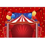 2. 5x1. 8m cirque thme toile de fond carnaval rouge tente etoiles fte d'anniversaire photographie fond ...