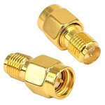 2 adaptateurs coaxiaux rp sma femelle vers sma mle adaptateur coaxial sma mle vers rp sma femelle connecteur ...