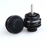 2 boutons de verrouillage de sangle de scurit pour guitare electrique basse, en alliage de zinc, antidrapan ...