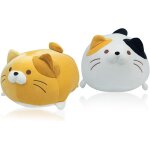 2 doux adorable chaton oreiller en peluche, blanc&orangé joufflu en peluche cadeaux de jouets poupée, ... 2 doux adorable chaton oreiller en peluche, blanc&orangé joufflu en peluche cadeaux de jouets poupée, ...