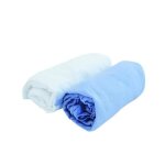 2 draps housse jersey - blanc / ciel 2 draps housse jersey - blanc / ciel