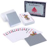 2 jeux de 54 cartes en plastique, etanche poker carte a jouer avec standard index, noir[z1667]