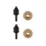 2 jeux d'engrenages d'essieu avant et arri�re, en laiton et en acier, pour axial scx24 1 / 24 rc chenille, ...