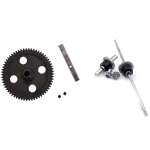 2 jeux de pices de voiture rc: 1 jeu engrenage principal a eperon mtallique diff 62t rducteur 0015 ...