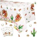 2 paquets de nappes sur le thme du cheval, nappes de table pour cheval de course cowgirl, nappes de ...