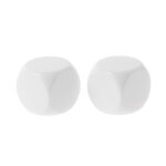 2 pcs blanc acrylique ds cube bricolage ds cotillon pour jeux de socit de classe
