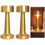 2 pcs lampe de table sans fil, lampe de table sans fil rechargeable usb, lampe de table rechargeable ...
