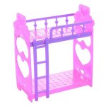 2 pcs lit double - pont accessoires chambre maison poupe lit superpos mignon 14 cm en plastique lit ...