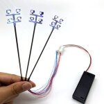 2 pcs / pack ho echelle modle 1:100 echelle d'clairage tour modle mise en page lampadaire jardin / ...