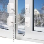 2 pcs securite fenetre enfant avec chane, rglable serrure frigo avec cls, entrebailleur fenetre pour ...