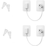2 pcs securite fenetre enfant, serrures protection fenetre enfant avec cls, pour bloque porte placard ...