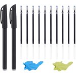 2 pcs stylo magique avec 10 pcs recharges estompera automatiquemen 2 pcs grippies aide �criture pour ...