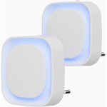 2 pcs veilleuse led automatique, lampe de nuit a capteur cr�pusculaire, 3 niveaux de luminosit� dimmmable ...