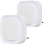 2 pcs veilleuse led automatique, lampe de nuit a capteur cr�pusculaire, 3 niveaux de luminosit� dimmmable ...